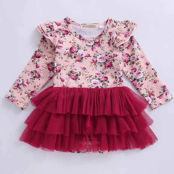 Ruffle tulle dress for 1-3 Years old - Picture 3 of 3